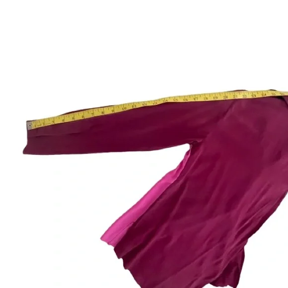 Jonathan Simkhai Silk Shirt | Pink Color Block Button Down Blouse Top | size: XS - Picture 12 of 13